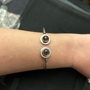 Silver Bracelet with Purple Accents